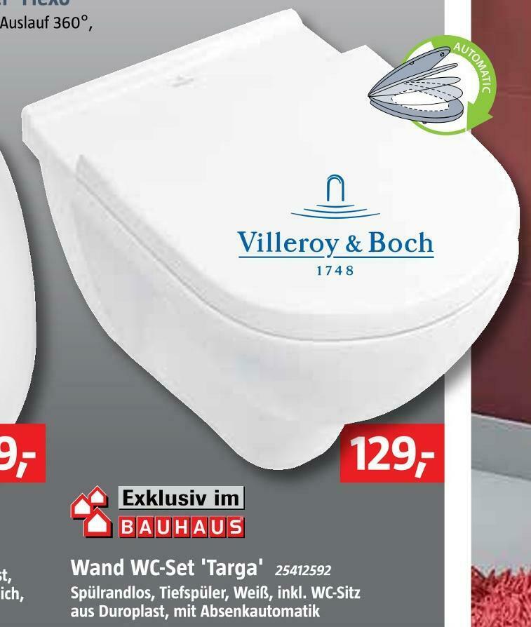 Villeroy & boch wand wcset 'targa' 25412592 Angebot bei Bauhaus