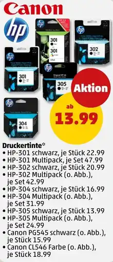 PENNY Canon/ hp Druckertinte Angebot