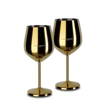 Netto Marken-Discount Echtwerk Weingläser Set 2tlg aus Edelstahl - gold Angebot