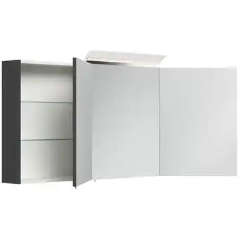 Netto Marken-Discount Spiegelschrank 140cm inkl. Design LED-Lampe und Glasböden weiss hochglanz Angebot
