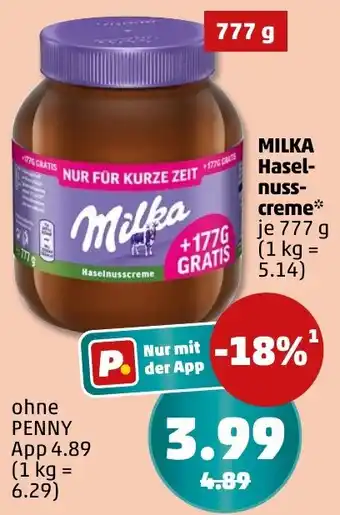 PENNY MILKA Haselnusscreme Angebot