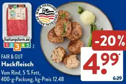Aldi Süd FAIR & GUT Hackfleisch Angebot