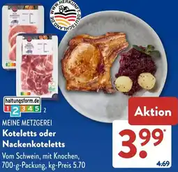 Aldi Süd MEINE METZGEREI Koteletts oder Nackenkoteletts Angebot