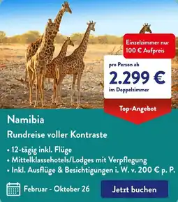 Aldi Süd Namibia Rundreise voller Kontraste Angebot