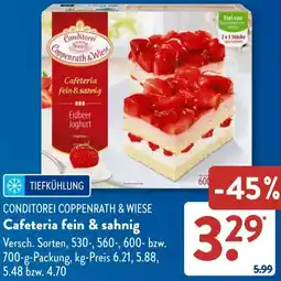 Aldi Süd CONDITOREI COPPENRATH & WIESE Cafeteria fein & sahnig Angebot