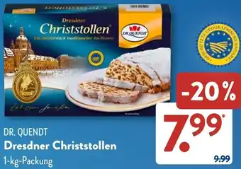 Aldi Süd DR. QUENDT Dresdner Christstollen Angebot