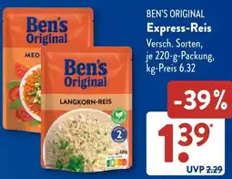 Aldi Süd BEN'S ORIGINAL Express-Reis Angebot