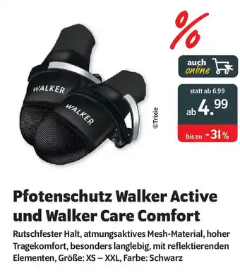 Das Futterhaus Pfotenschutz Walker Active und Walker Care Comfort Angebot