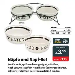 Das Futterhaus Trixie Näpfe und Napf-Set Angebot