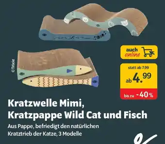 Das Futterhaus Kratzwelle Mimi, Kratzpappe Wild Cat und Fisch Angebot