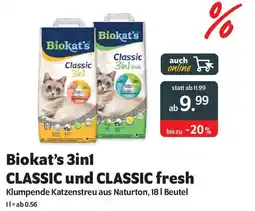 Das Futterhaus Biokat's 3in1 CLASSIC und CLASSIC fresh Angebot