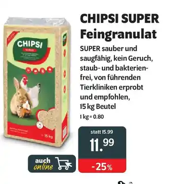 Das Futterhaus CHIPSI SUPER Feingranulat Angebot