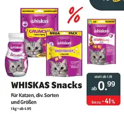 Das Futterhaus WHISKAS Snacks Angebot