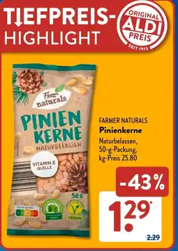 Aldi Süd FARMER NATURALS Pinienkerne Angebot