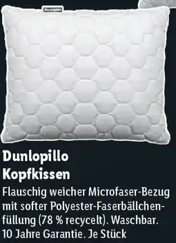 Lidl Dunlopillo Kopfkissen Angebot