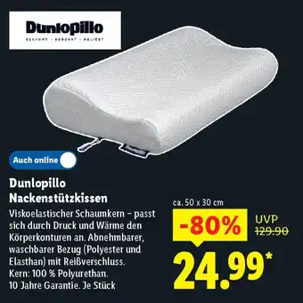 Lidl Dunlopillo Nackenstützkissen Angebot