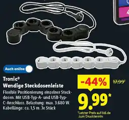 Lidl Tronic Wendige Steckdosenleiste Angebot