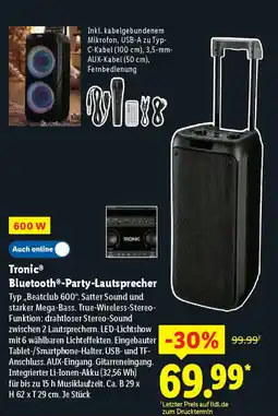 Lidl Tronic Bluetooth-Party-Lautsprecher Angebot