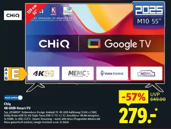Lidl Chiq 4K-UHD-Smart-TV Angebot
