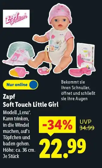 Lidl Zapf Soft Touch Little Girl Angebot