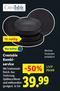 Lidl Creatable Kombi Service Angebot