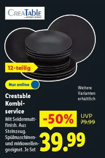 Lidl Creatable Kombi Service Angebot
