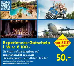 Lidl Experiences-Gutschein Angebot