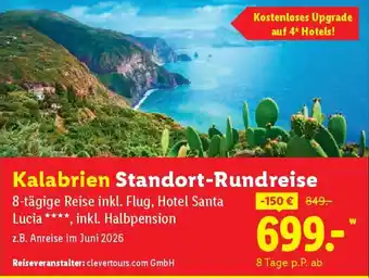 Lidl Kalabrien Standort-Rundreise Angebot