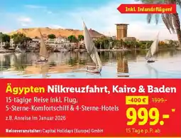 Lidl Ägypten Nilkreuzfahrt, Kairo & Baden Angebot