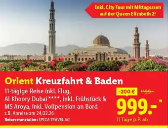 Lidl Orient Kreuzfahrt & Baden Angebot