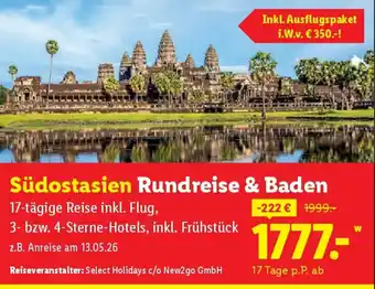 Lidl Südostasien Rundreise & Baden Angebot