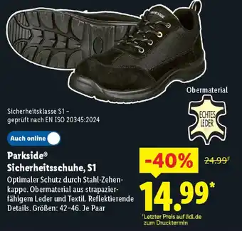 Lidl Parkside Sicherheitsschuhe, S1 Angebot