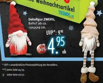 Trends Möbel Weihnachtsfigur Zwerg Angebot