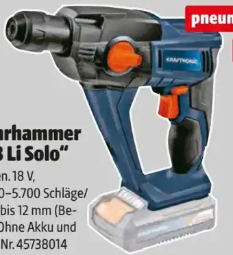 Hagebau Kraftronic Akku-Bohrhammer KT-BH 18 Li Solo Angebot