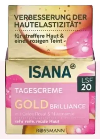 Rossmann Isana Gold Brilliance Tagescreme Angebot