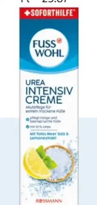 Rossmann Fusswohl Urea Intensivcreme Angebot
