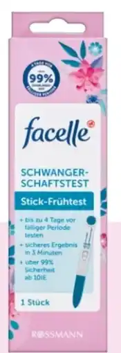 Rossmann Facelle Schwangerschaftstest Stick Frühtest Angebot