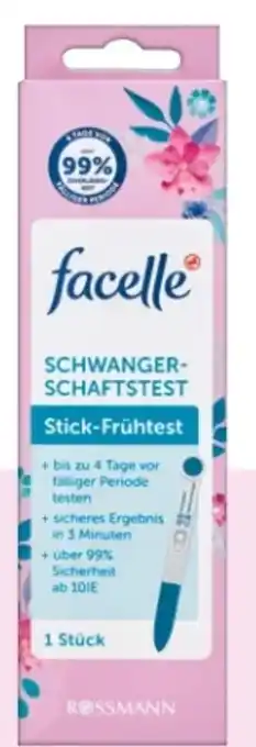 Rossmann Facelle Schwangerschaftstest Stick Frühtest Angebot
