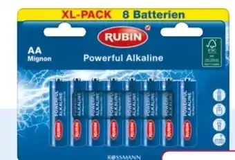 Rossmann Rubin Batterien Mignon AA Angebot