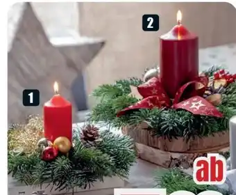 B1 Discount Baumarkt Adventsgesteck mit Kerze Angebot