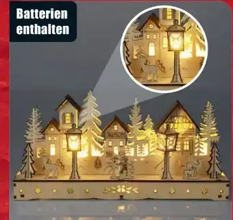 B1 Discount Baumarkt LED-Deko Winterdorf Angebot