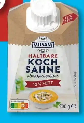 Aldi Süd Milsani Haltbare Kochsahne Angebot