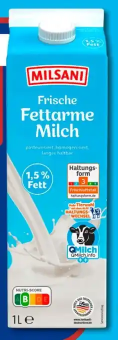 Aldi Süd Milsani Frische Fettarme Milch Angebot