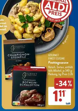 Aldi Süd GOURMET FINEST CUISINE Festtagssauce Angebot