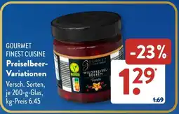 Aldi Süd GOURMET FINEST CUISINE Preiselbeer Variationen Angebot