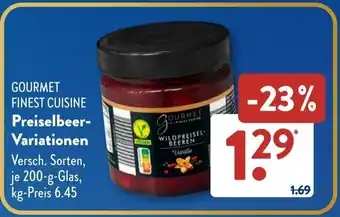Aldi Süd GOURMET FINEST CUISINE Preiselbeer Variationen Angebot