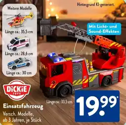 Aldi Süd Dickie Einsatzfahrzeug Angebot