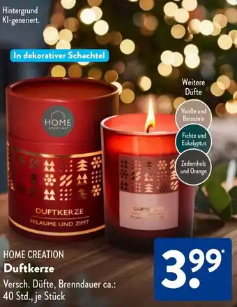 Aldi Süd HOME CREATION Duftkerze Angebot