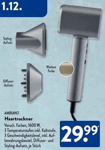 Aldi Süd AMBIANO Haartrockner Angebot