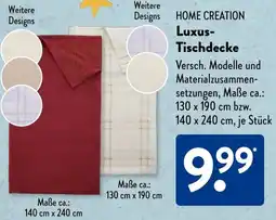 Aldi Süd HOME CREATION Luxus Tischdecke Angebot